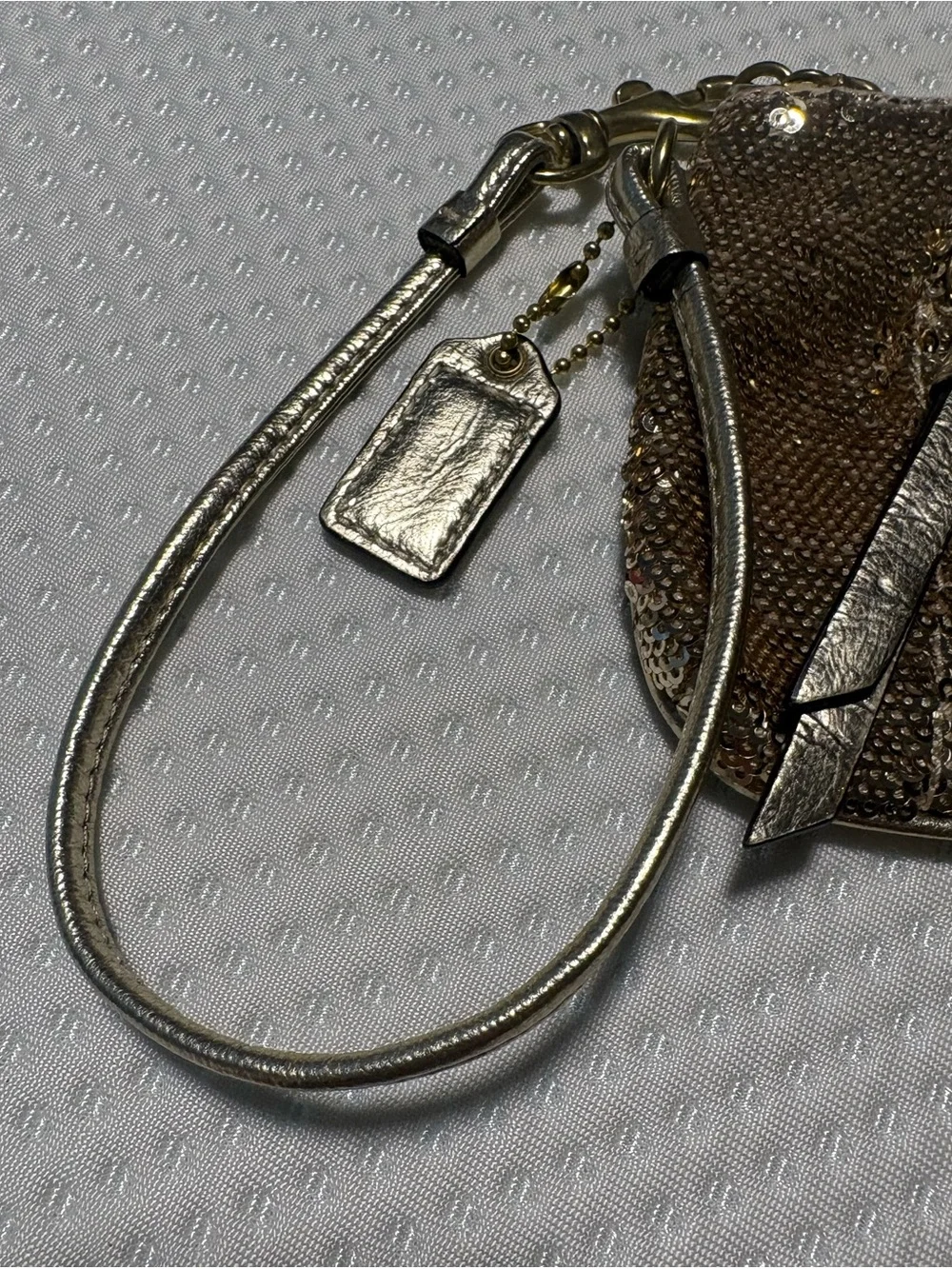 Coach Gold Sequin Wristlet Clutch - Picture 3 of 9
